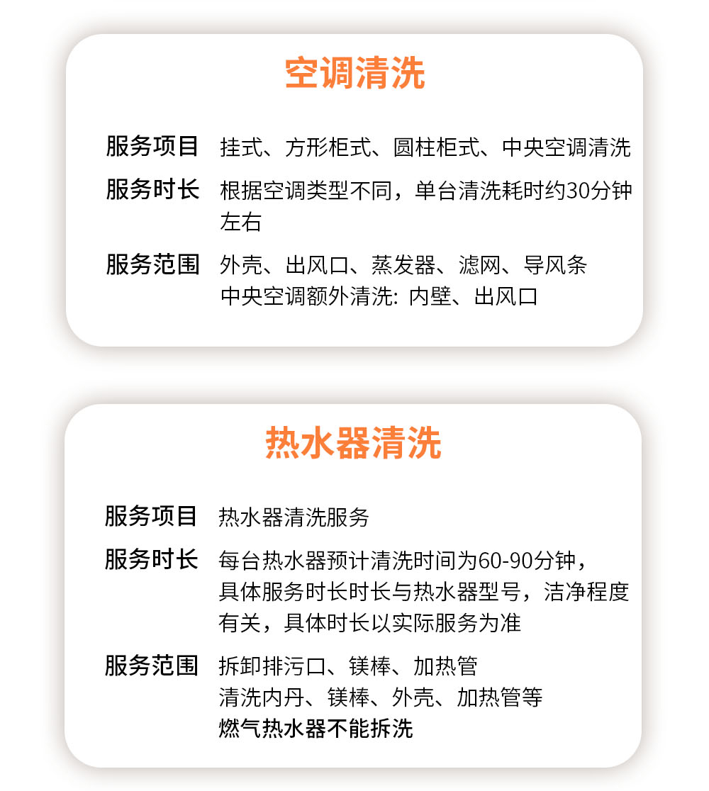 城乡圆家电清洗服务