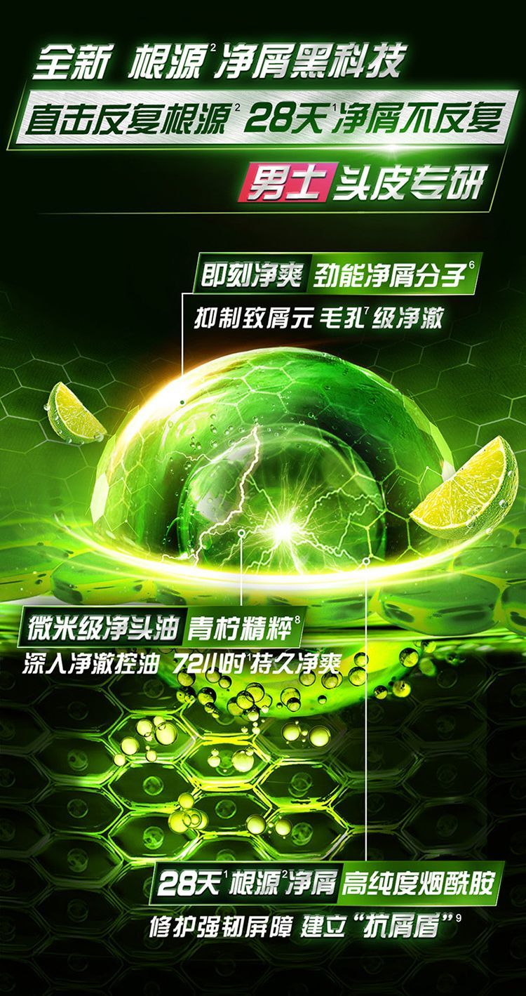 175g、650g清扬控油平衡去屑洗发水