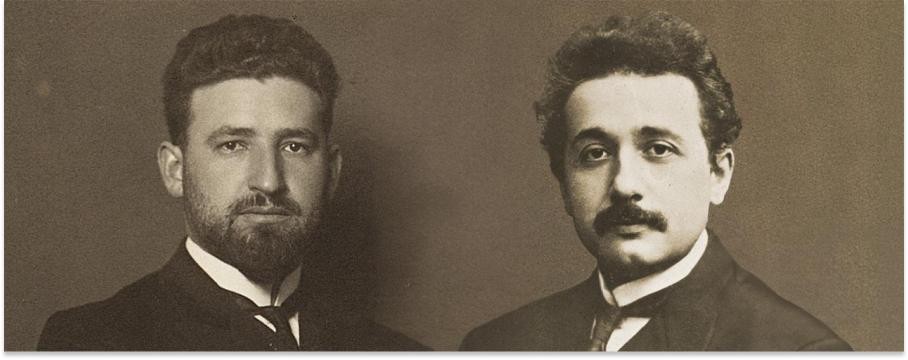 一百多年前，爱因斯坦为了完成广义相对论，不得不求助于他的挚友格罗斯曼来解决黎曼几何的难题。