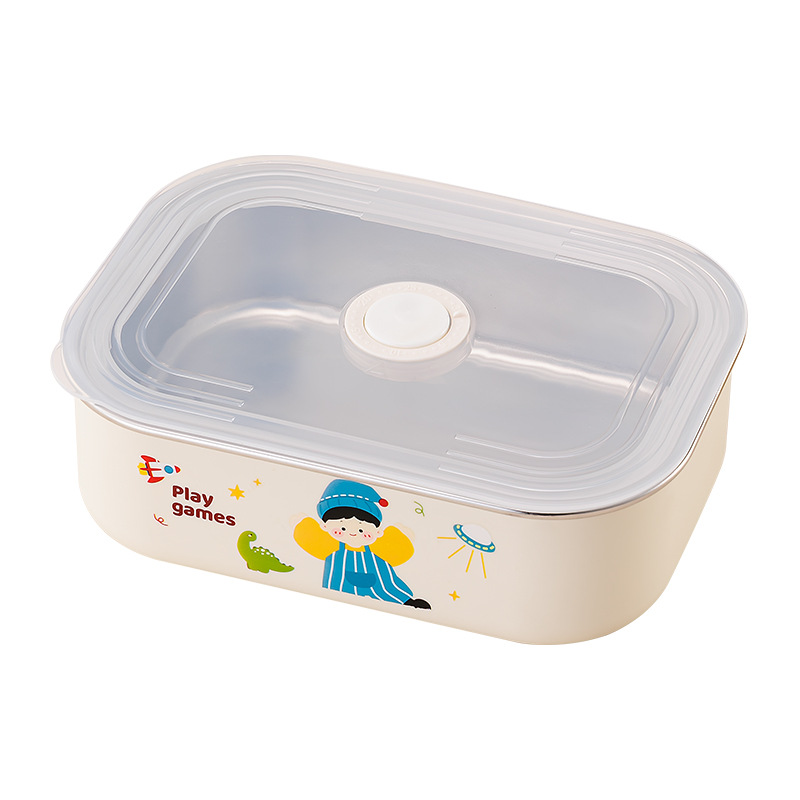 不锈钢卡通双格保温饭盒