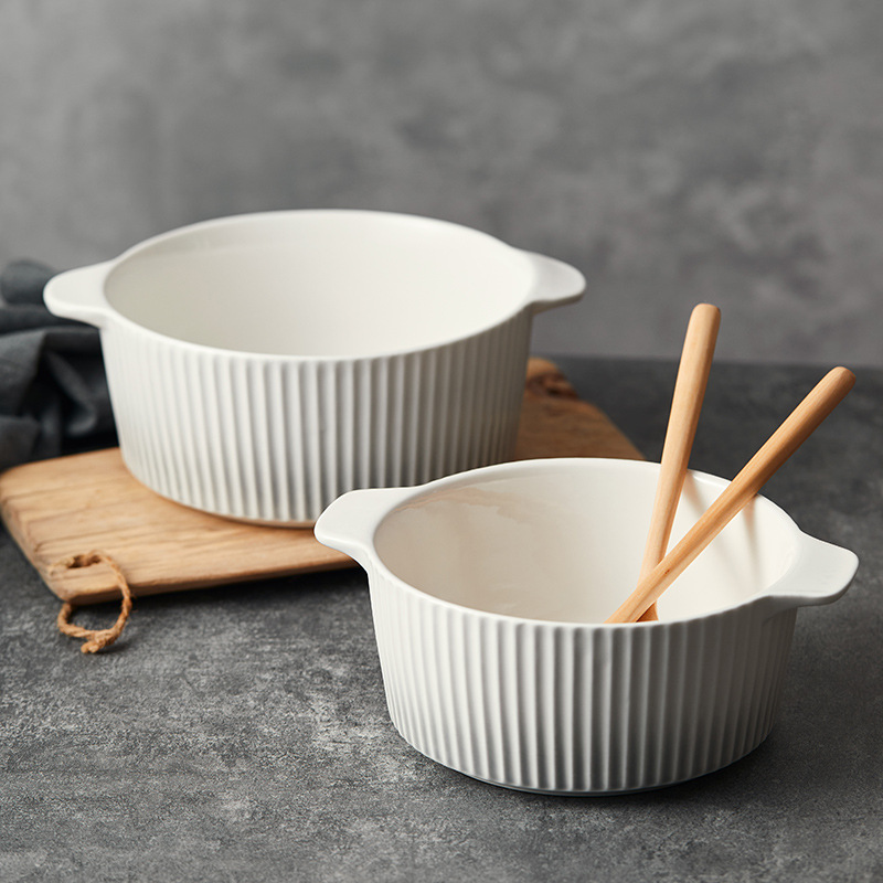 北欧风简约高颜值双耳汤碗
