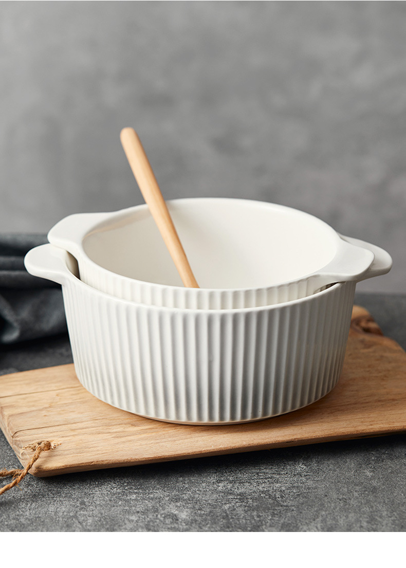 北欧风简约高颜值双耳汤碗