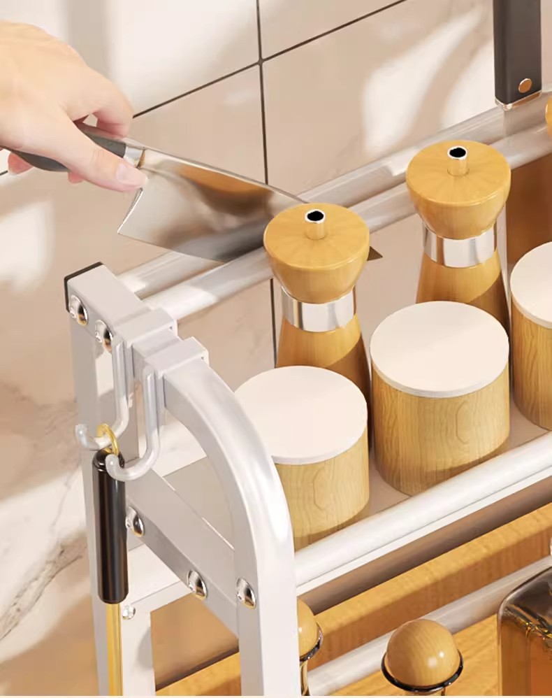 厨房调料、刀双层置物架
