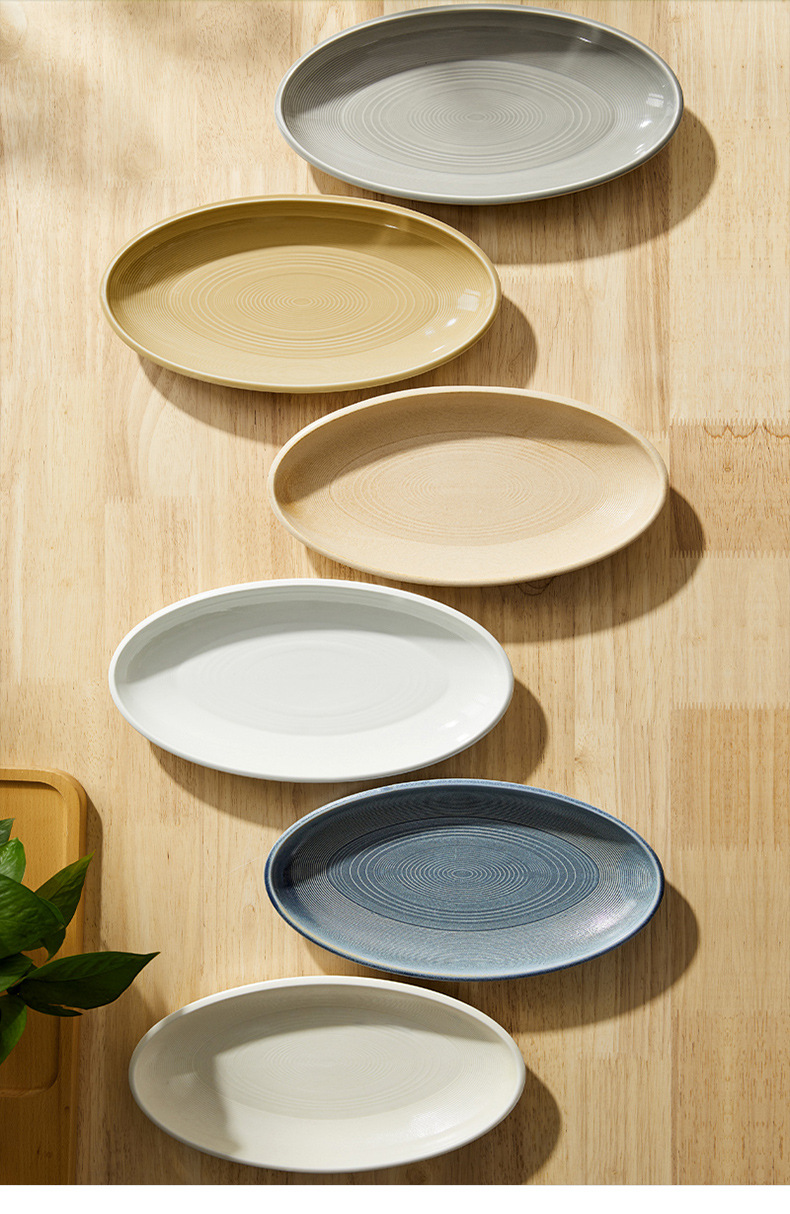 椭圆形大号鱼盘寿司盘