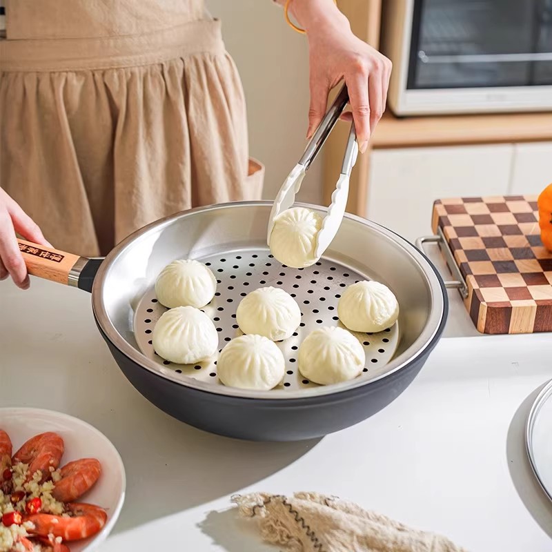 炒锅专用加厚耐高温不锈钢蒸盘