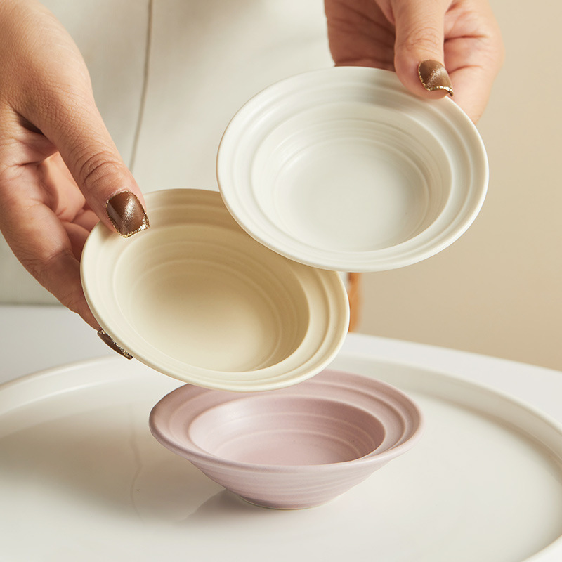 蘸酱咸菜调料陶瓷味碟3个装