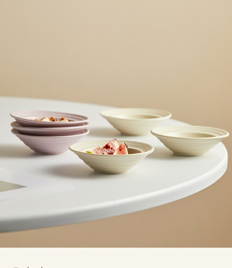 蘸酱咸菜调料陶瓷味碟3个装