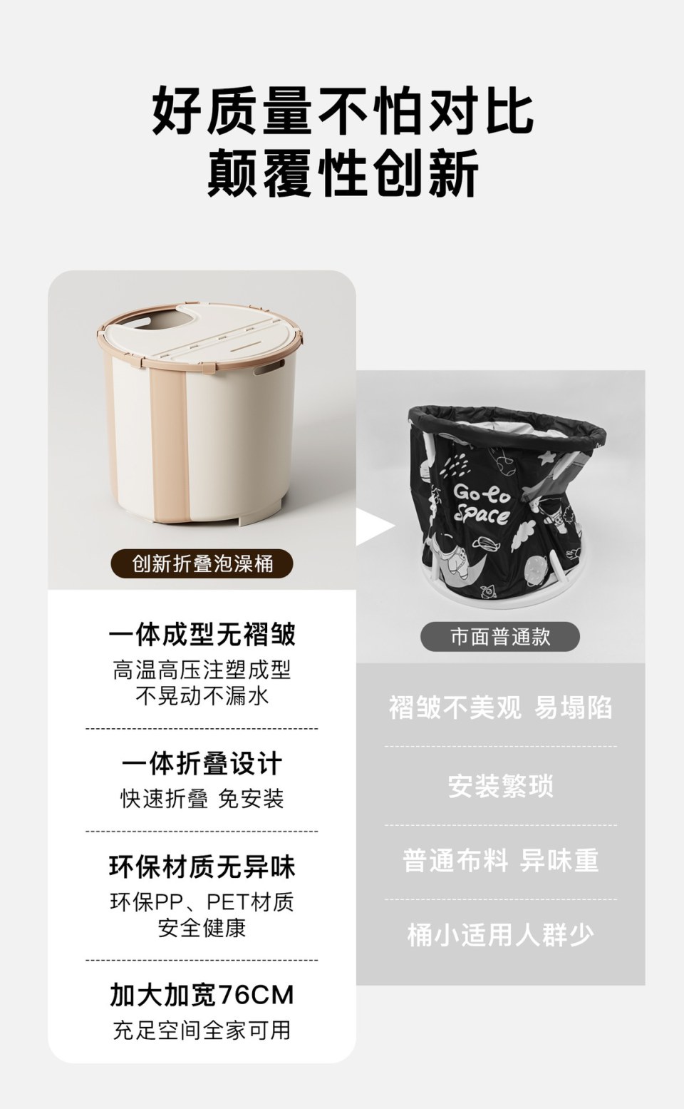 免安装可折叠多功能泡澡桶