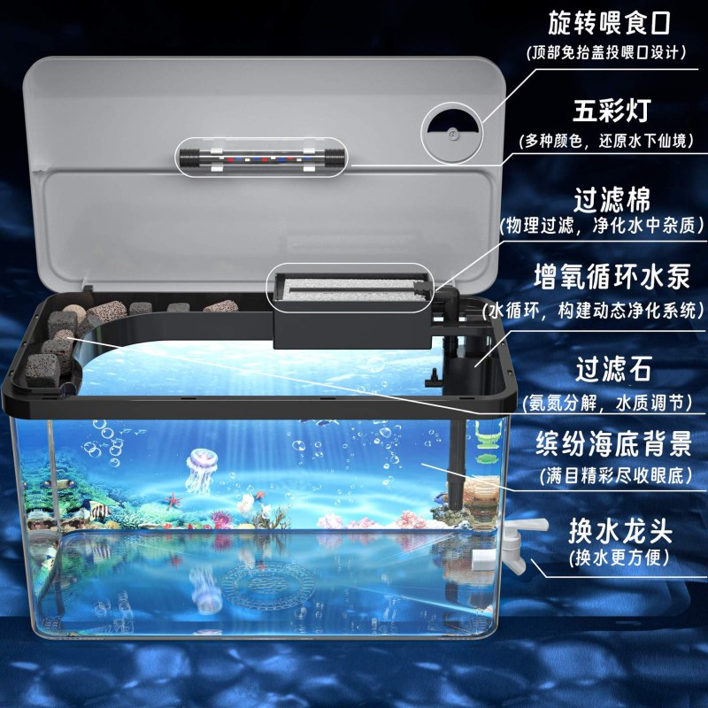 加厚豪华透明鱼缸、乌龟缸