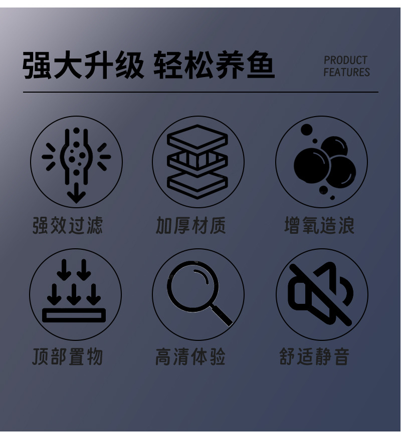 加厚豪华透明鱼缸、乌龟缸详情