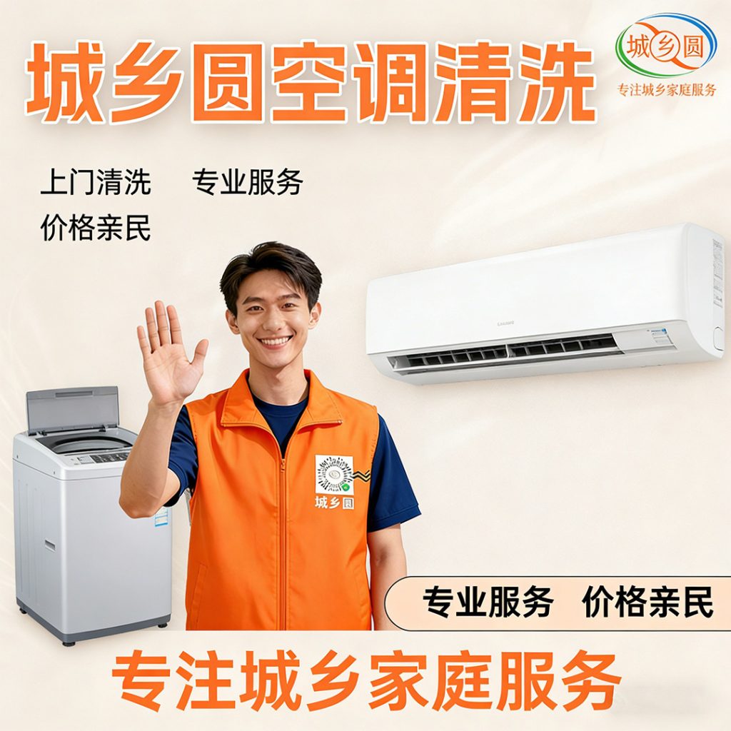 选城乡圆上门清洗空调，错峰预约更划算