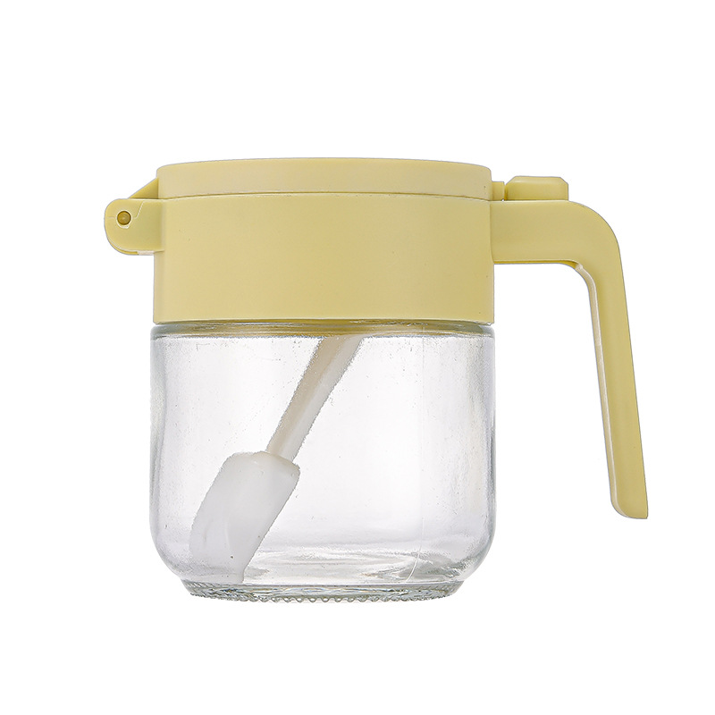 带勺加厚玻璃防潮按键盖调料罐2个装