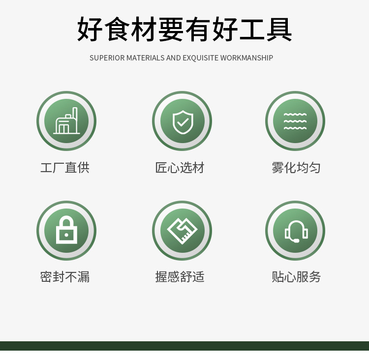 食品级雾化式玻璃喷油壶300ml